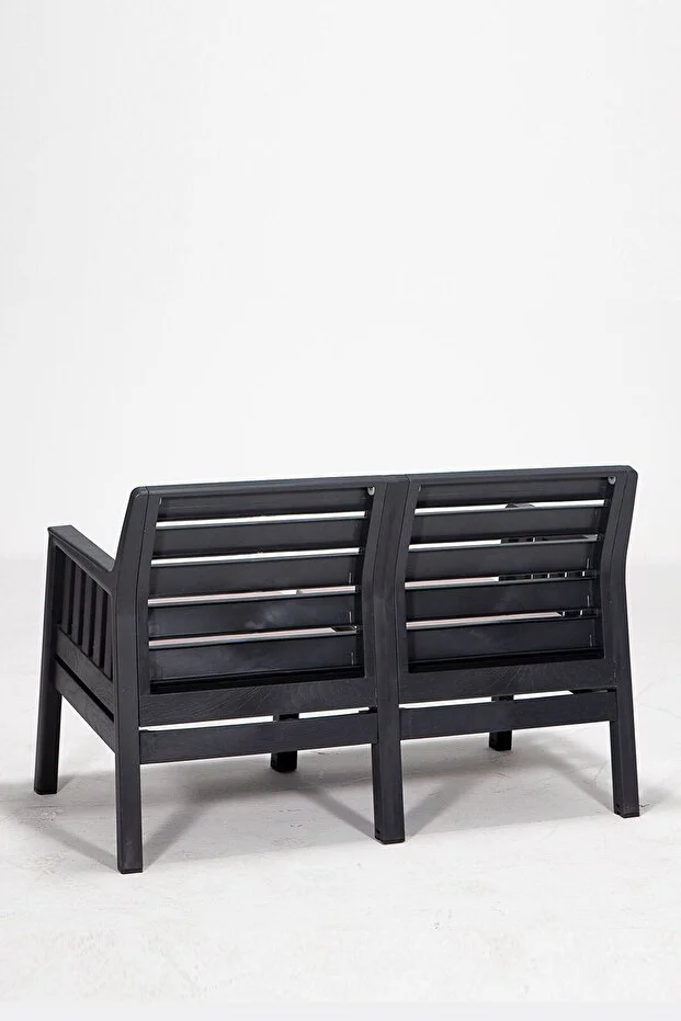 Lara Mindersiz / 2 1 1 S Bahçe Takımı Balkon - Bahçe - Teras Mobilyası / Antrasit